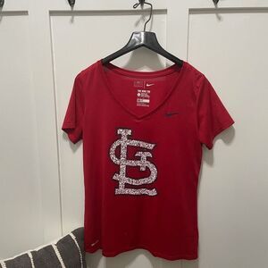Size Large THE NIKE TEE‎ St Louis Cardinals Baseball Shirt! Let's GOOOOOO